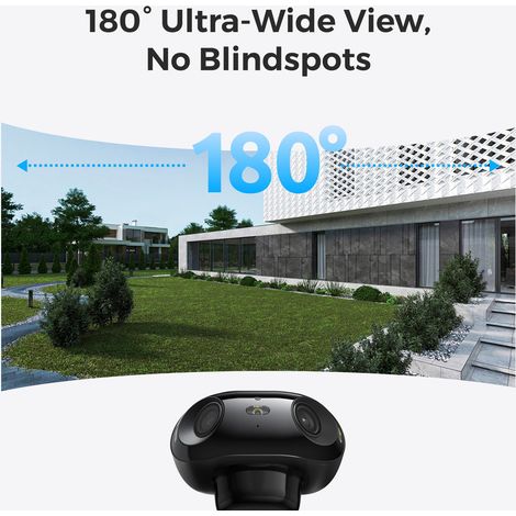Reolink – Caméra de surveillance Wi-Fi 6 4K 180° – Vision nocturne ColorX F1.0 – Détection AI – Panneau solaire – Autonomie prolongée — vue 2