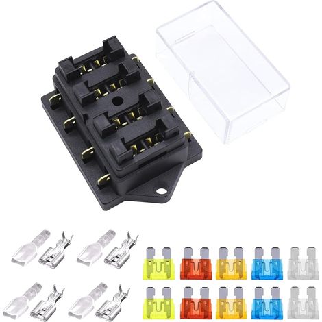 4 Way Fuse Holder 12V 24V 32V Standard Fuse Box (1/5)