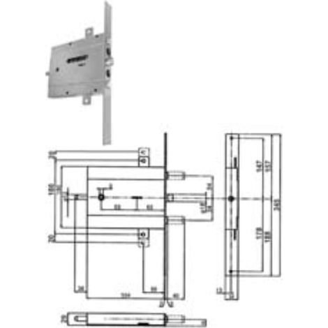 Serratura triplice da infilare per porte blindate doppia mappa 133y5 - sx (y133y565280) 1 pezzi Yale