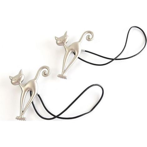 2Pcs Magnetic Curtain Tiebacks Magnetic Curtain Holder Curtain Buckle Beautiful Cat Pattern Curtain Clip Curtain Accessories for Home Living Room Bedroom Office (1/4)