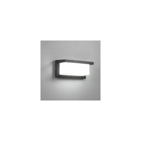 Applique Murale Extérieur Moderne LED 12W étanche IP65 En Aluminium Anthracite Eclairage Décoration Lumière Pour Cour Jardin Terrasse Proche Mur Pathway Patio Villa Couloir Blanc Froid, avec caractéri (1/5)