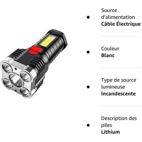 Étanche Incandescente Lampe torche anti-explosion à 5 perles COB - Lumière latérale longue portée -maison[Classe énergétique A+++] (1/4)