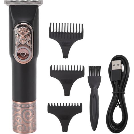 Kit tondeuse cheveux électrique silencieux rechargeable USB, set multifonction tondeuse barbe et coupe-cheveux pour domicile (1/5)