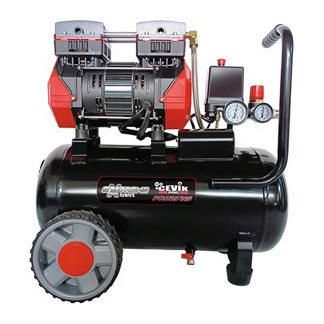COMPRESSORE SILENZIOSO 2HP SENZA OLIO 8 BAR - 24 L