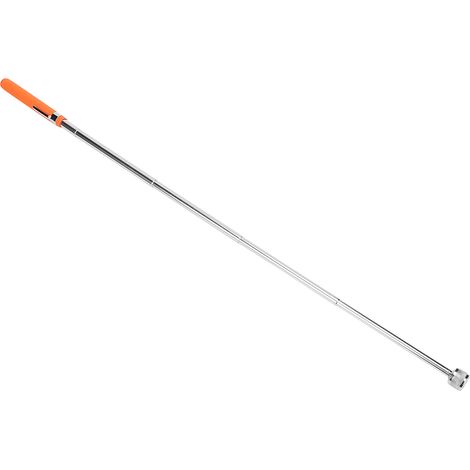 Baguette de ramassage magnétique télescopique rétractable antidérapante avec lumière LED orange (1/5)