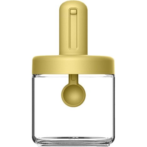 Bocaux en verre avec couvercles et cuillère, bocaux hermétiques transparents pour épices - Bocaux de cuisine, petits récipients de (1/5)