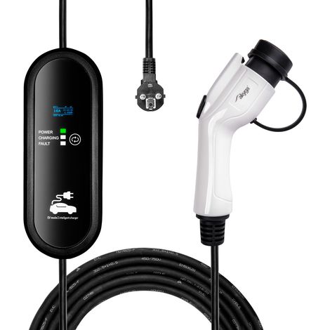 Cargador GB/T para coches eléctricos chinos AK-EC-23 LCD monofásico 16A 3,8kW 5m (1/5)