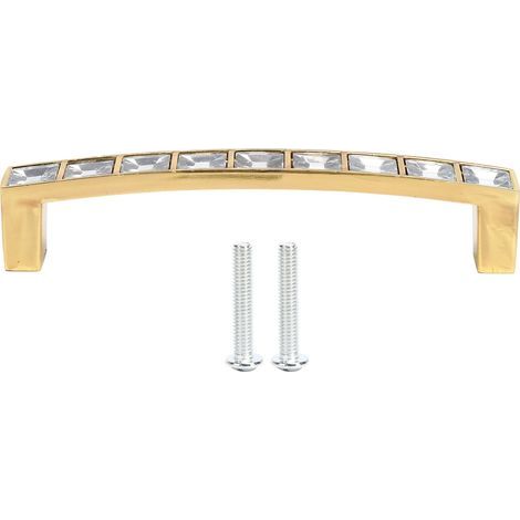 Poignée de tiroir Crystal Pull Moderne, poignée double trou pour armoire porte de placard, tiroir de commode (1/5)