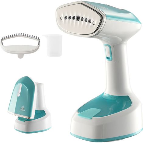 Défroisseur vapeur 1300 W, pliable, chauffe rapide en 25 secondes (bleu) (1/5)