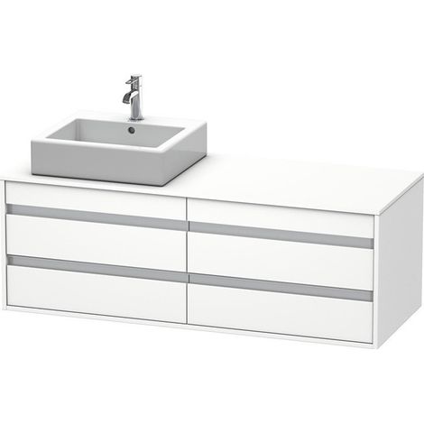Meuble sous-vasque KETHO 550x1400x496m avec éclairagecken li blanc mat