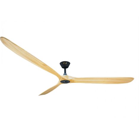 Le super destratificateur et ventilateur HVLS DC BigGéronimo, 223 Cm design,noir pales claires, wifi thermostat. (1/4)