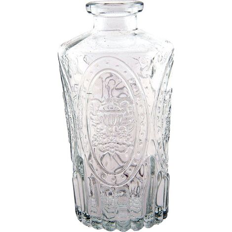 Vase en Verre Transparent pour Décoration de Table et Composition Florale, 6 x 12 cm - PANGIVO