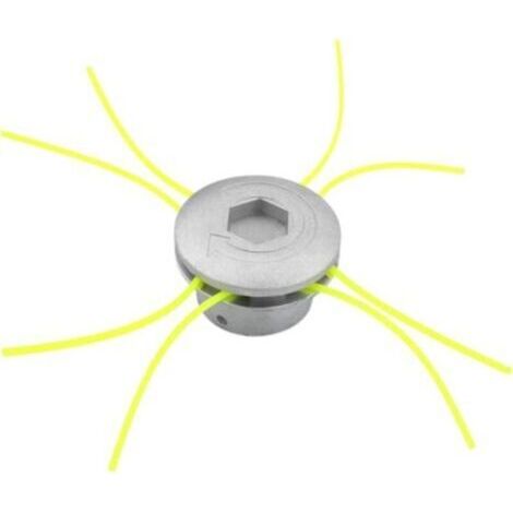 Testina universale per decespugliatore, testina in alluminio per tagliabordi, accessorio per decespugliatore con 4 fili per tosaerba, 72 x 44,5 mm