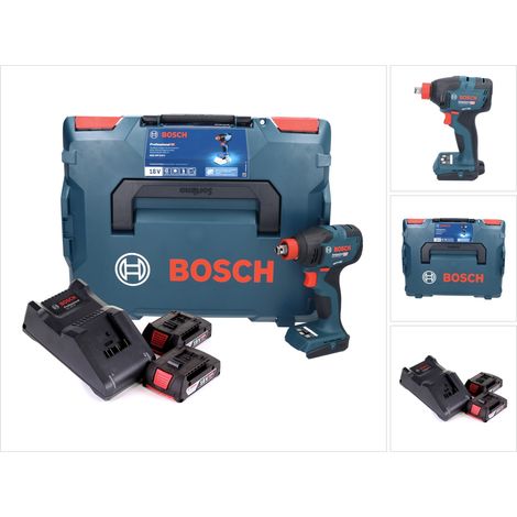 Bosch GDX 18V-210 C Avvitatore a impulsi professionale a batteria 18 V 210 Nm senza spazzole + 2x batteria ricaricabile 2,0 Ah + caricabatterie + L-Boxx