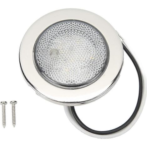 Plafonnier LED rond 3 pouces 12 V étanche IP66, montage encastré, pour bateaux, yachts, camping-cars et véhicules de loisirs. (1/5)