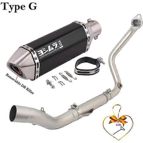 Système d'échappement complet Zontes pour moto, tube de liaison avant modifié, silencieux DB Killer, GK350, GK350R, GK 350, XST (Type G) (1/5)
