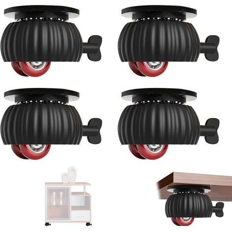 Roulettes Pour Meubles, Roulette Pivotante Roulette Fixe, Roulettes Pivotantes Pour Meubles, Roulette Pivotante Avec Frein Pour Petits Meubles Poubelles Mini Meubles Palettes, Lot De 4 (1/5)