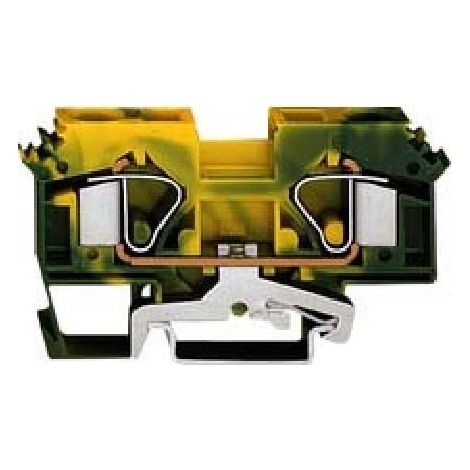 Connecteur rail wago 283-607 16mm² 2 bornes jaune vert