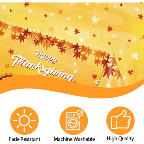 3 nappes jetables Divers accessoire de portail, en polyéthylène, multicolores, 137x274 cm, pour fête d'automne ou Thanksgiving (1/5)