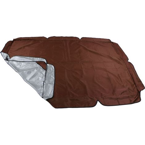 Auvent de balancelle d'extérieur imperméable et résistant aux UV pour porche, terrasse ou chaise de jardin, marron