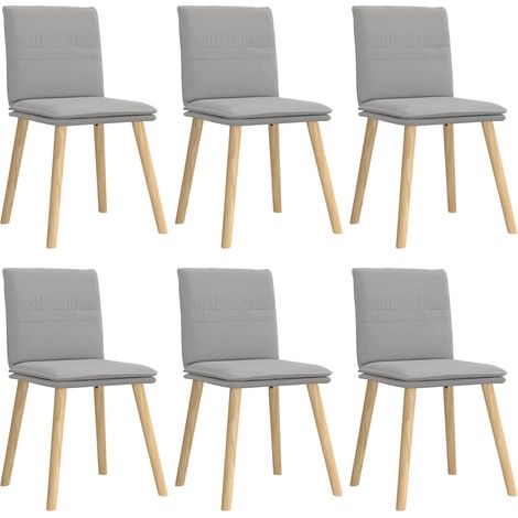 Maison Exclusive - Sedie da Pranzo 6 pz Grigio Nuvola in Tessuto
