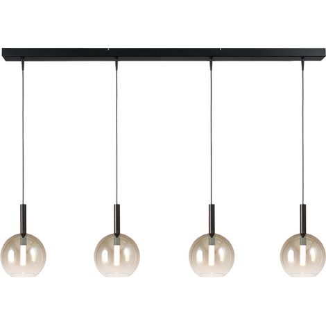 Lampe pendante 4L Ø17cm Lido Ball avec du verre doré qui s’estompe. - 2861-05-02-130-4-1 (1/2)