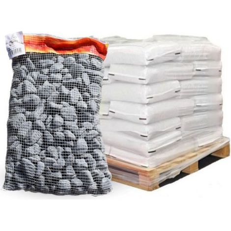 Racine – Galet décoratif en marbre noir 24-40mm – Lot de 10 filets de 20kg – Densité 1500kg/m3 pour aménagement extérieur