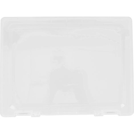 Boîte de classement ménager transparente pour papiers, boîte de rangement multifonctionnelle pour documents, accessoire de classement-31x4.5cm-Transparent (1/2)