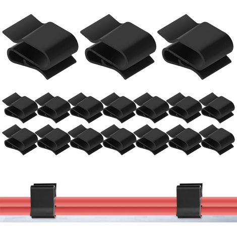 Clips de Câble Solaire ABS À 2 Fils, Pince de Câble pour Cadre de Panneau Photovoltaïque, Serre-Câble en Plastique Pa66, Pince de Câble Solaire pour Remorque, pour Toit Et Caravane (50 pièces) (1/5)