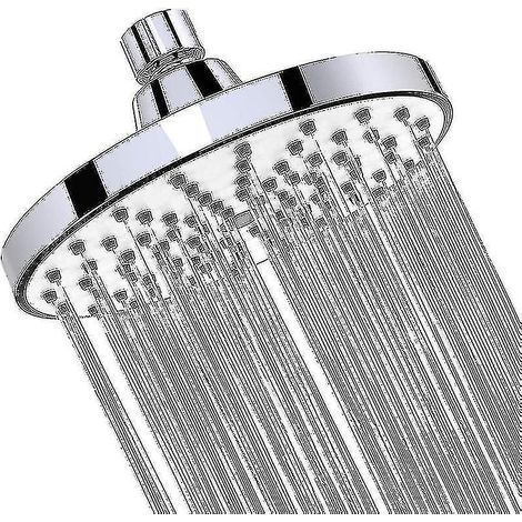 Pommeau de douche fixe effet pluie anti-fuite et anti-obstruction de 15 cm (1/4)