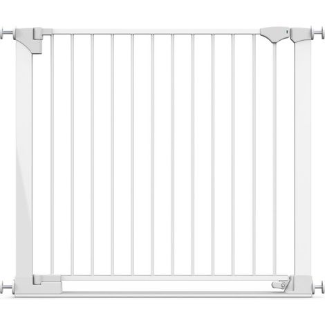 Safetots SafeStep Gate, White, 96cm - 103cm, Extra Low Walkthough, 81cm Extra Wide Doorway, One Piece Extra Wide Baby Gate