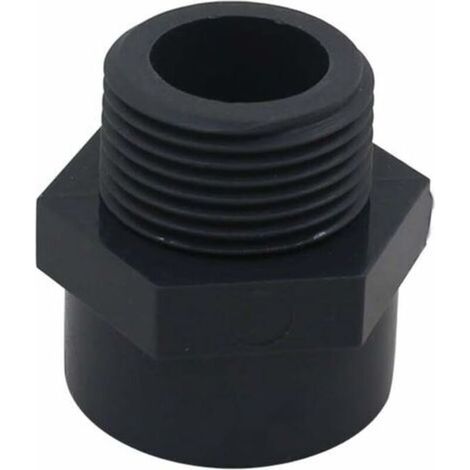 Embout filete pvc male 25mm embout a visser piscine raccord mixte pvc manchon fileté pvc，DN20，2pcs (Diamètre Interne 25mm - 3/4" filetage)
