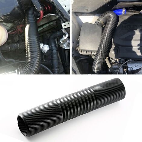Tuyau d'admission d'air froid turbo 76 mm – Flexible noir – Longueur 25 cm à 1 m – Conduit d'induction pour performance moteur (1/5)