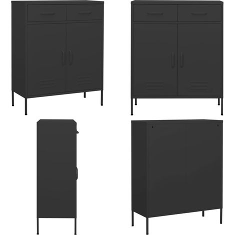 Armadietto Antracite 80x35x101,5 cm in Acciaio - Armadio antracite - Armadio con cassetti