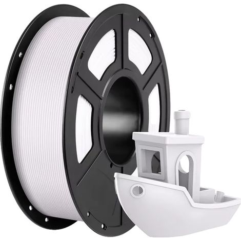Filamento para impresora 3D, 1,75 mm de diámetro, material de alta precisión, blanco, 3 kg (1/2)