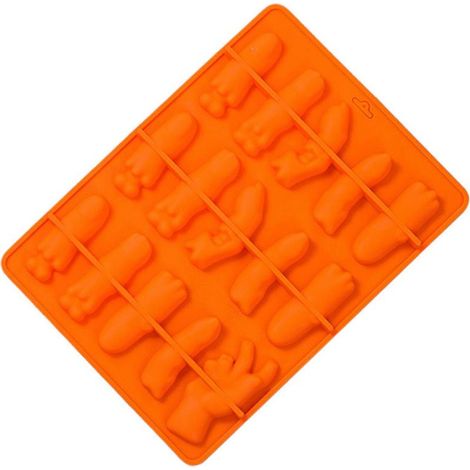 Ensemble de moules en silicone alimentaire pour gâteaux, chocolats, mousses et desserts d'Halloween - FunThumbOrange (1/5)