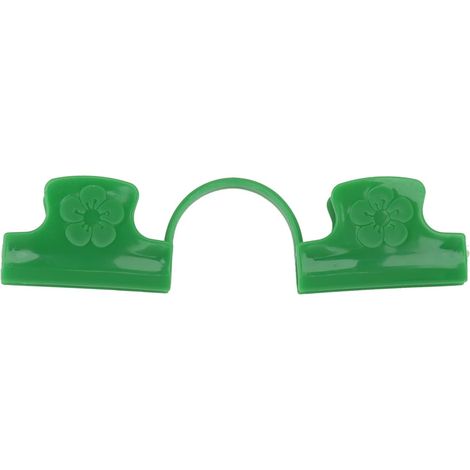Clips para invernadero, clips para películas vegetales, clips para tuberías de jardín, plástico PE de doble cabezal para tubos de películas de invernadero, parasoles, cubiertas para plantas, 50 piezas (1/5)