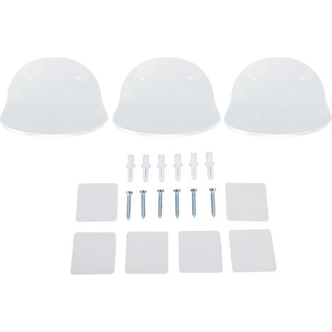 3 étagères murales flottantes en acrylique transparent pour enceintes, caméras bébé ou petits réveils – Support de rangement étanche