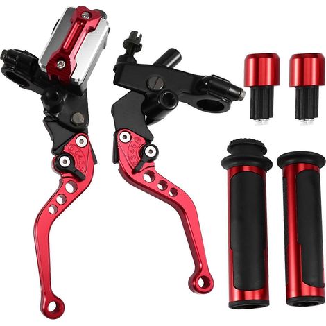 22-mm-Motorrad-Lenkerbremshebel, hitzebeständiger Hauptbremszylinder, langlebig, geeignet für Roller, Motorräder, Rennräder und Quads, D (1/5)