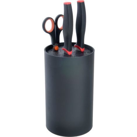 Schwarzer Messerständer BLACK 18 cm