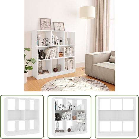 Furniture Limited - Bibliothèque Blanc 97,5x29,5x100 cm Bois d'in (1/5)