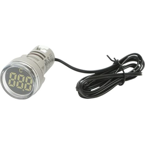 Indicatore digitale di temperatura con sonda LED bianca 220V/380V AC Ø 22mm Breckner Germany (1/4)