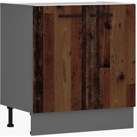 Küche OLD STYLE Unterschrank 80 cm Old Wood Küchenzeile Küchenblock Einbauküche (1/5)