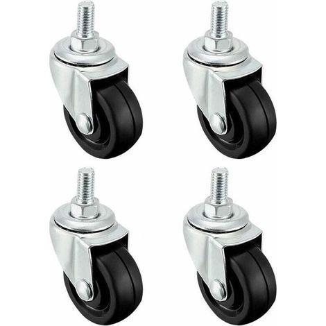 4 piezas - ruedas de goma de 40 mm - Adecuadas para rosca M8 (1/5)