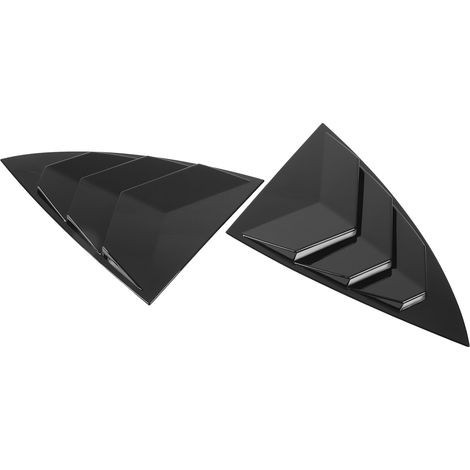2 Pare-soleil latéraux en ABS, spoiler triangulaire lisse, déflecteur vitre arrière pour Tesla Model Y 2021-2023 Noir (1/5)