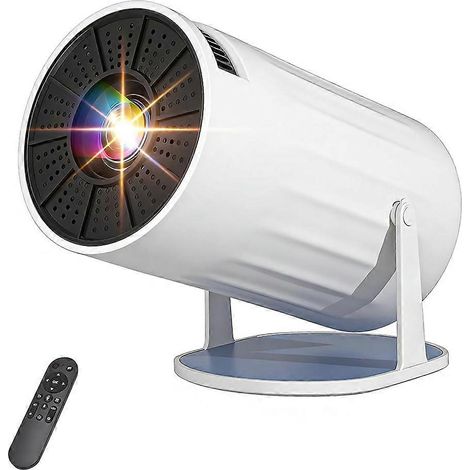 Mini projecteur portable 4K/1080p pour chambre à coucher, avec Wi-Fi 6, Bluetooth 5.2, correction automatique du trapèze, rotation à 180°, prise américaine. (1/5)