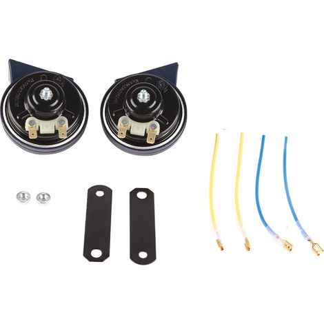 2 pièces DC 12V 105dB deux tons moto voiture escargot haut-parleur klaxon étanche à la poussière (1/5)
