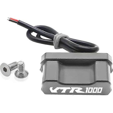 Support de plaque d'immatriculation pour Honda VTR1000F Firestorm (1998-2007) - 2006, 2005, 2004, 2003 - Feu arrière à LED intégré - Clignotant - Couleur : Gris (1/4)