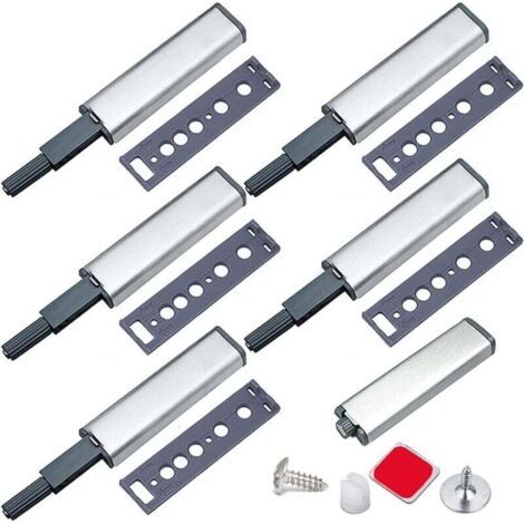 BUNTHAUS PA Loquet Magnétique 6 Pièces Pousser Pour Ouvrir Porte Placard Système Fermeture Aimanté Métal (1/4)