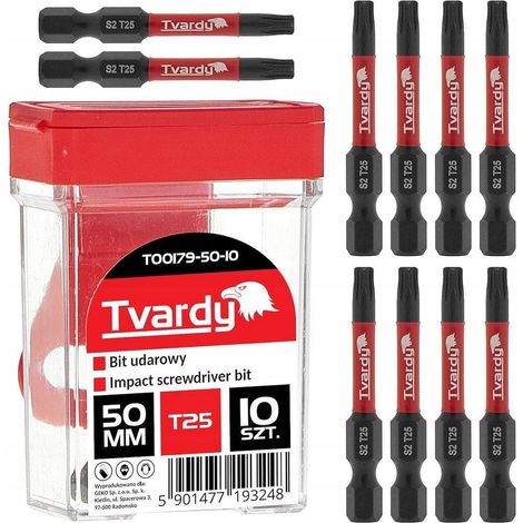 Boîte de 10 embouts T25 - S2 - Longueur 50mm (1/3)